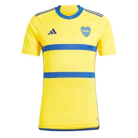 adidas Men's Boca Juniors 2023/24 Away Jersey Yellow/Blue