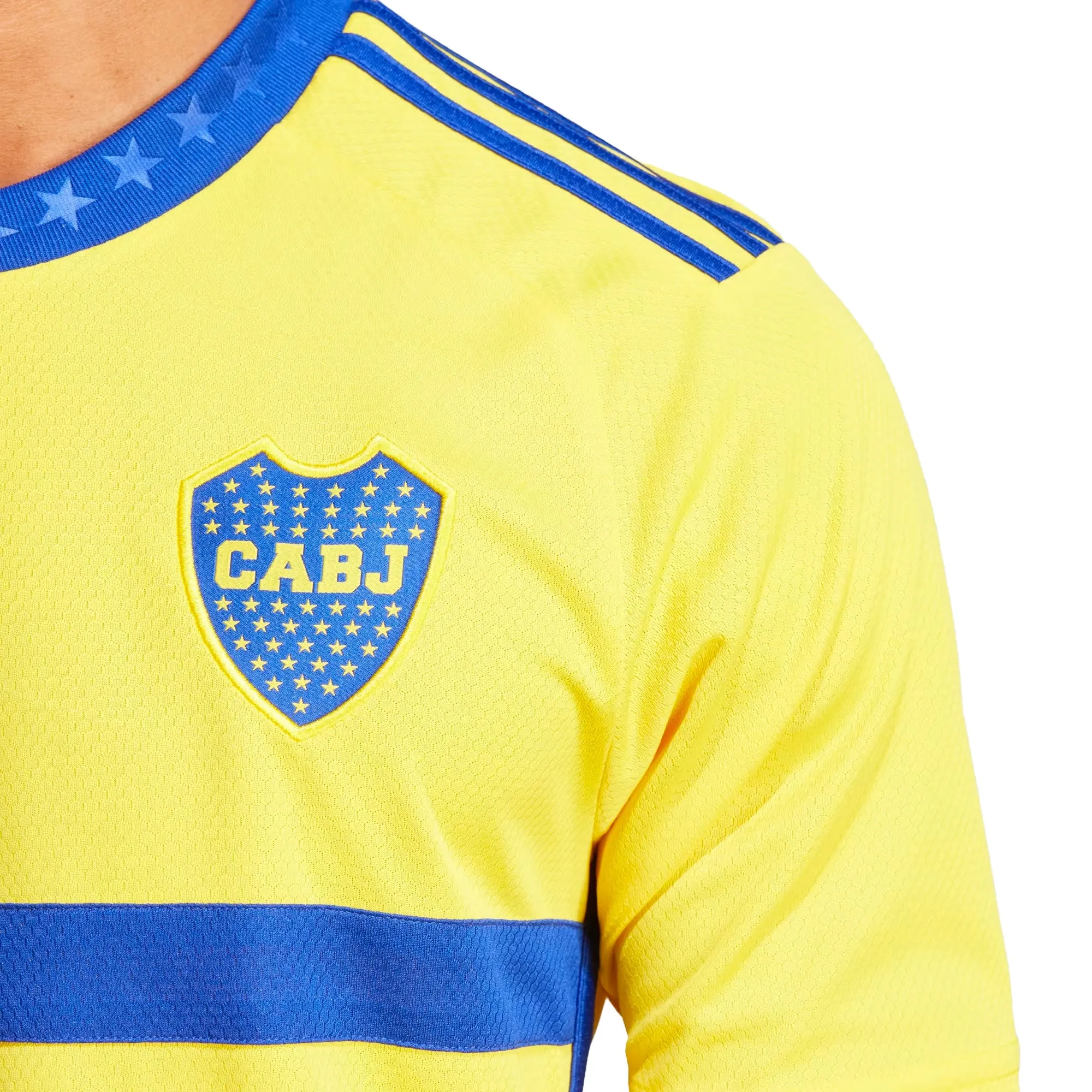 adidas Men's Boca Juniors 2023/24 Away Jersey Yellow/Blue