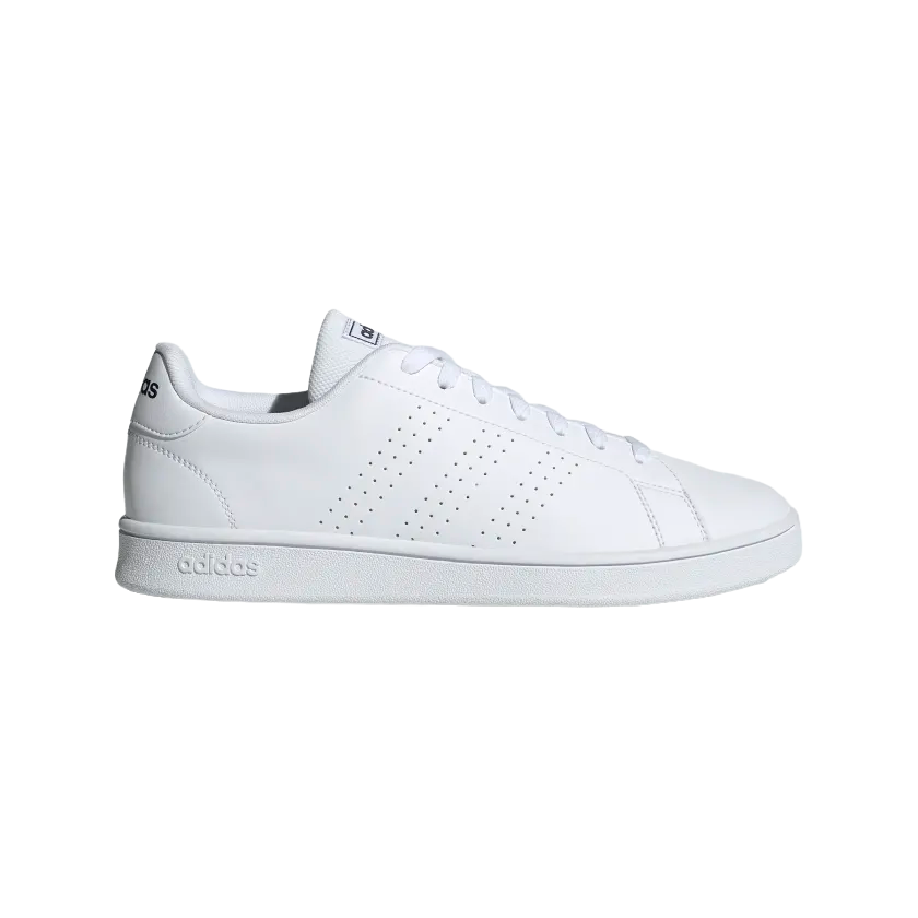 Adidas Mens White Advantage Base Casual Tennis Shoes