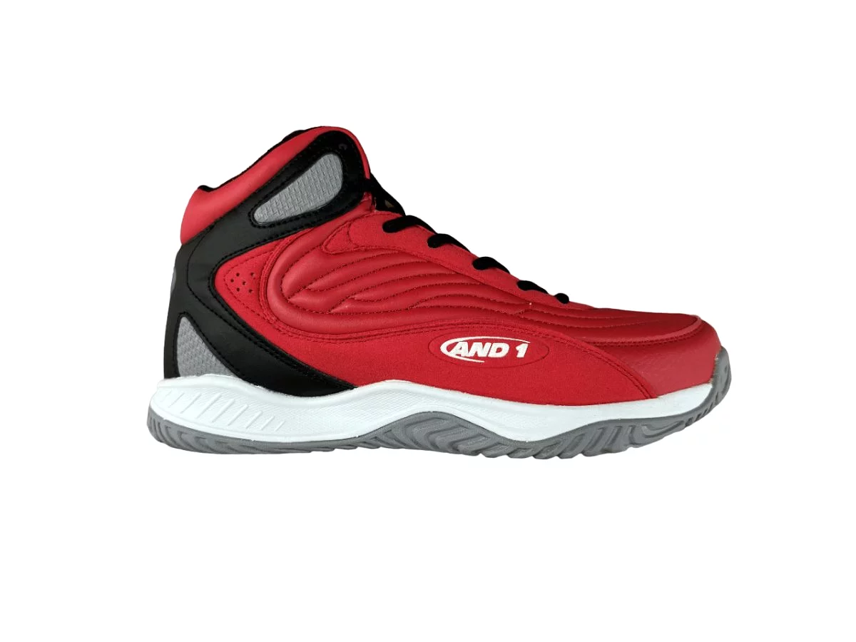 AND 1 MEN'S PULSE 3.0 RED/BLACK BASKETBALL SHOES