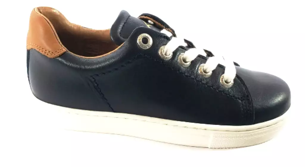 Atlanta Navy Camel Leather Sneakers