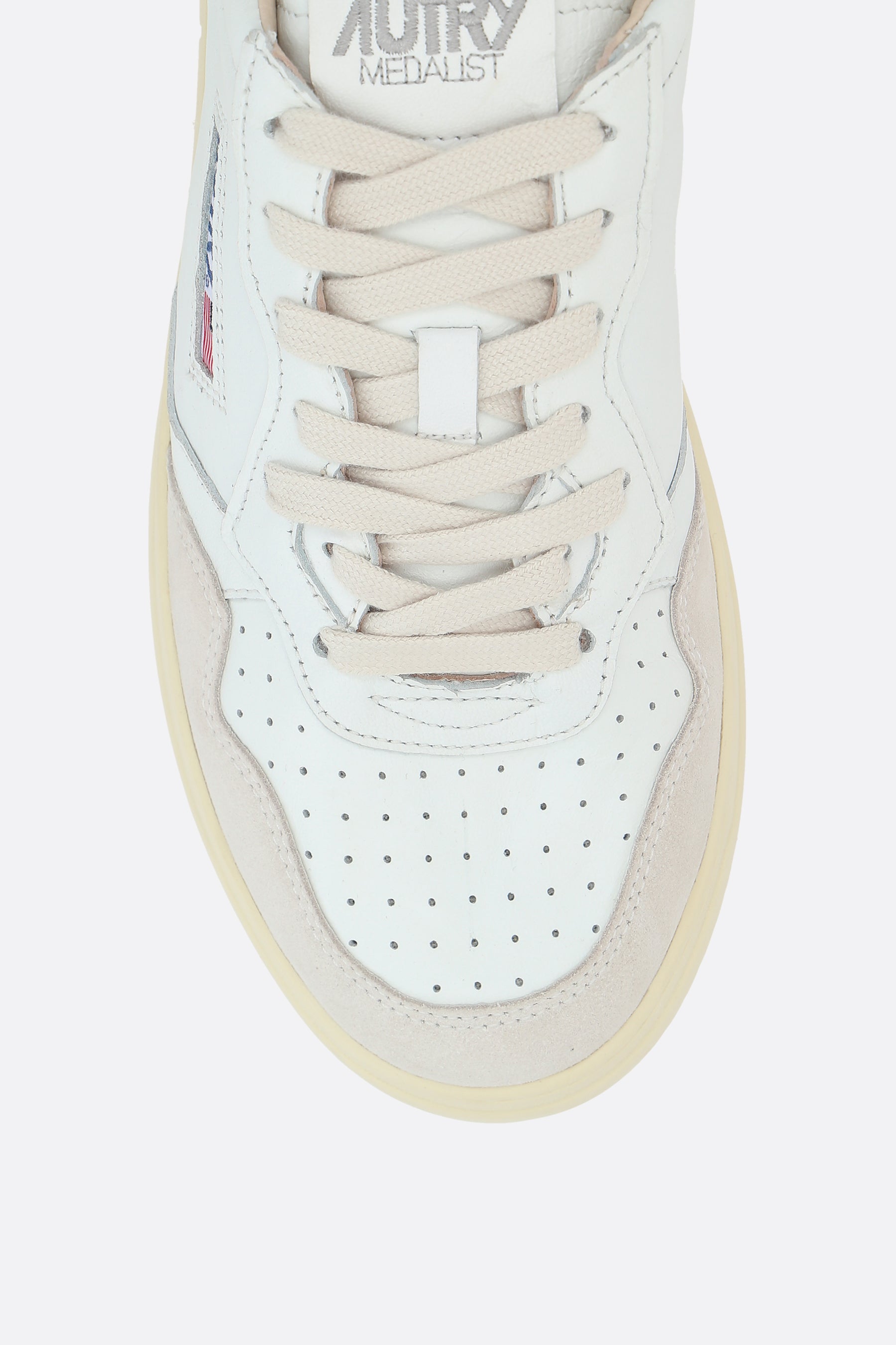 Autry Medalist smooth leather and suede sneakers