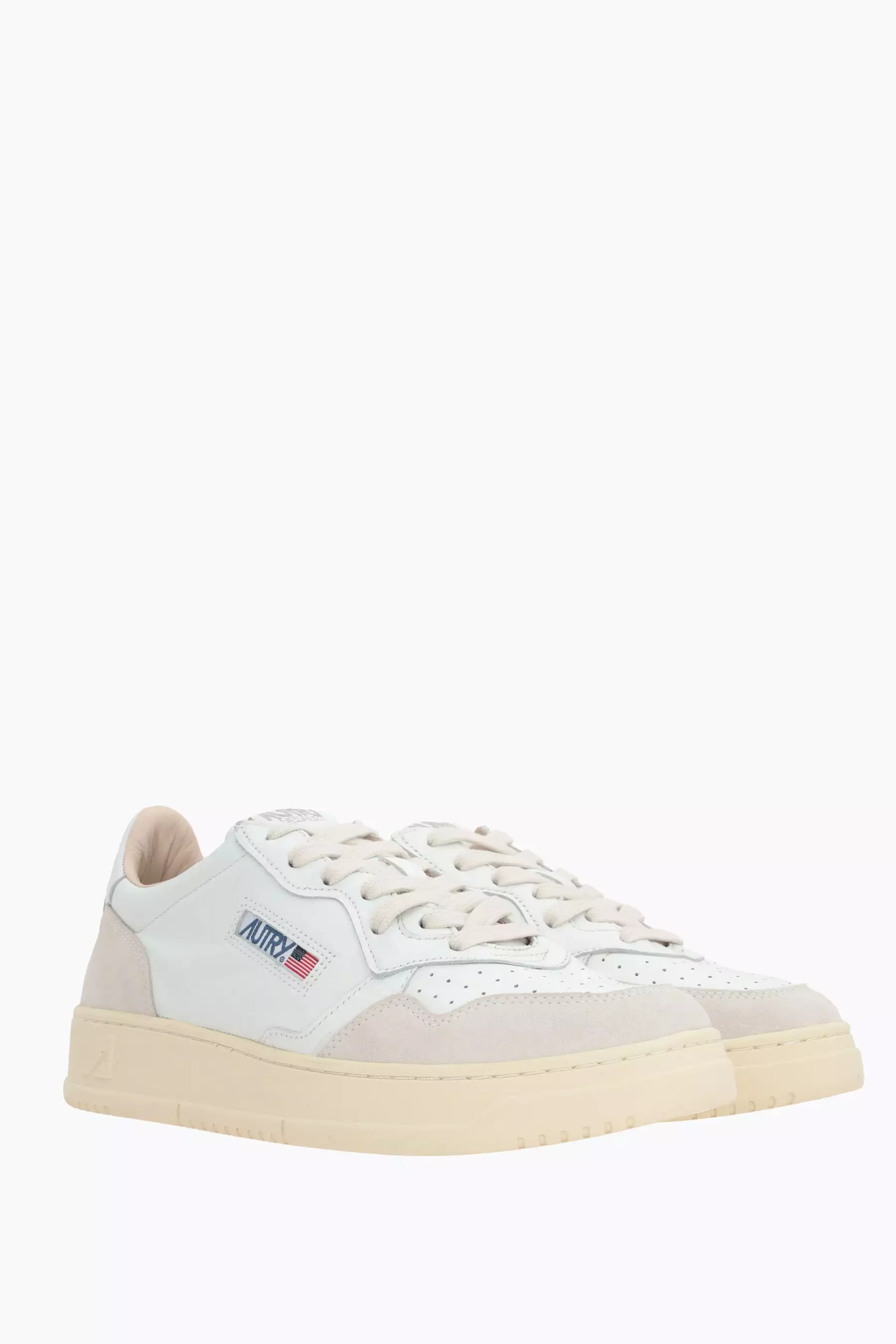 Autry Medalist smooth leather and suede sneakers