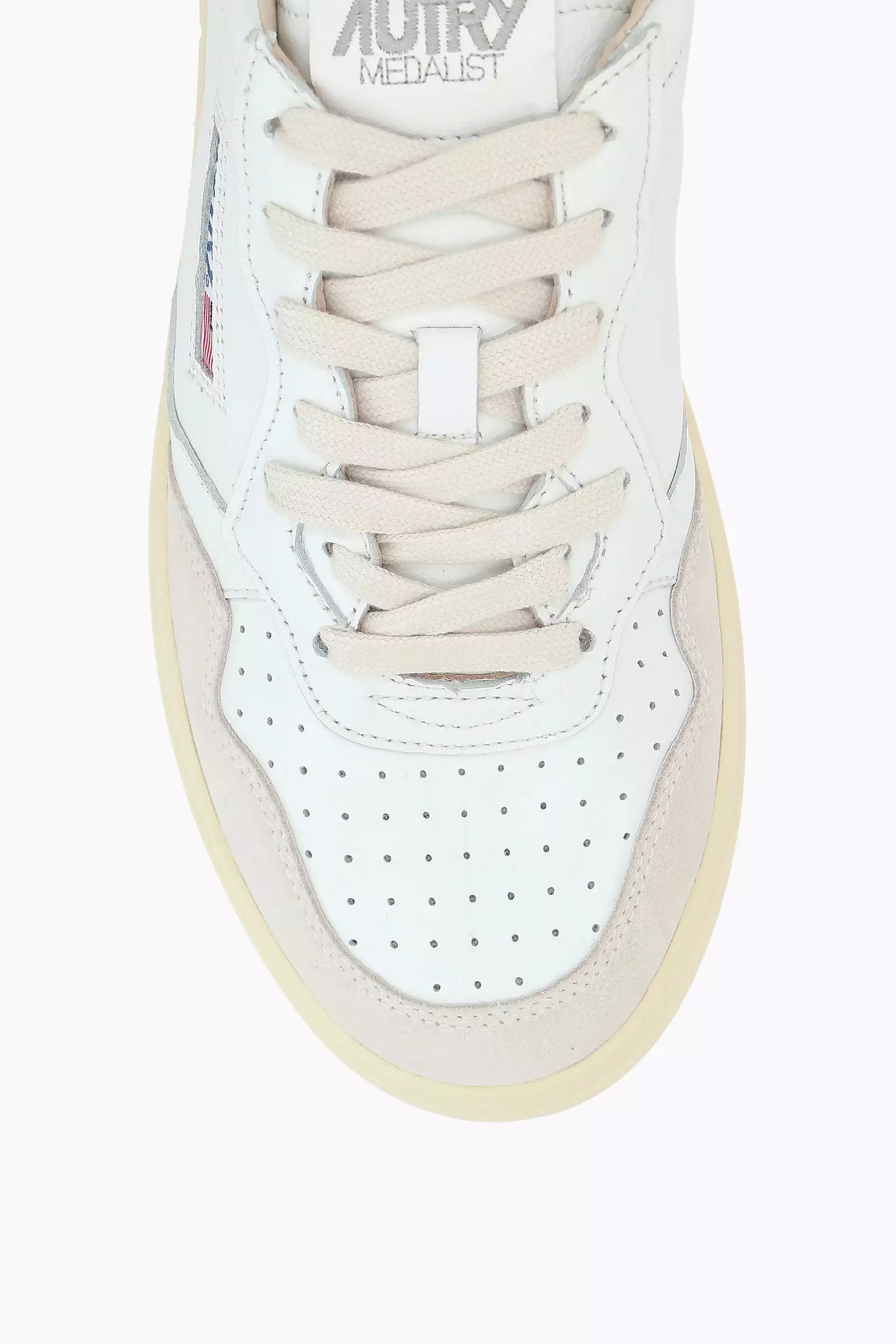 Autry Medalist smooth leather and suede sneakers