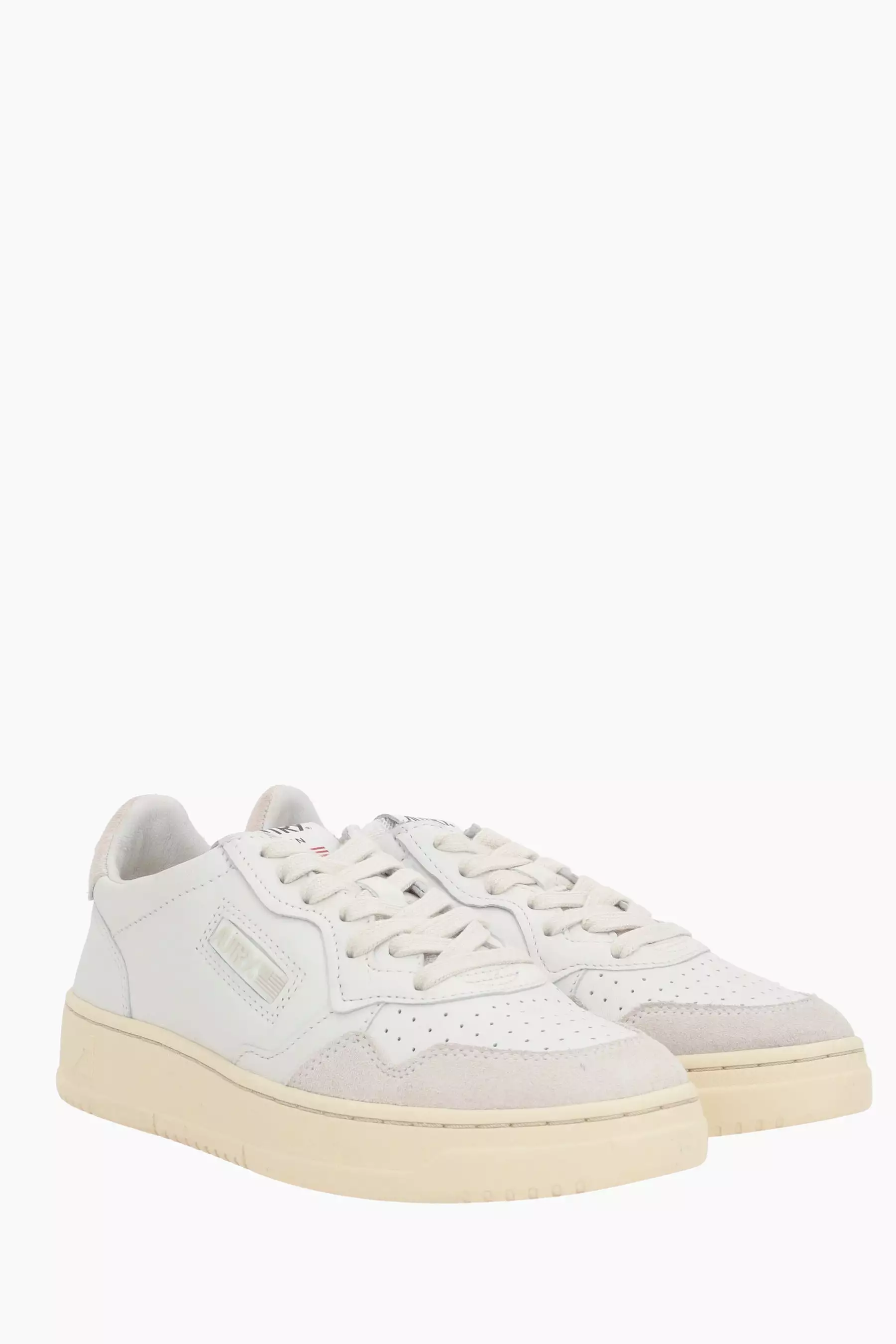 Autry Medalist smooth leather and suede sneakers