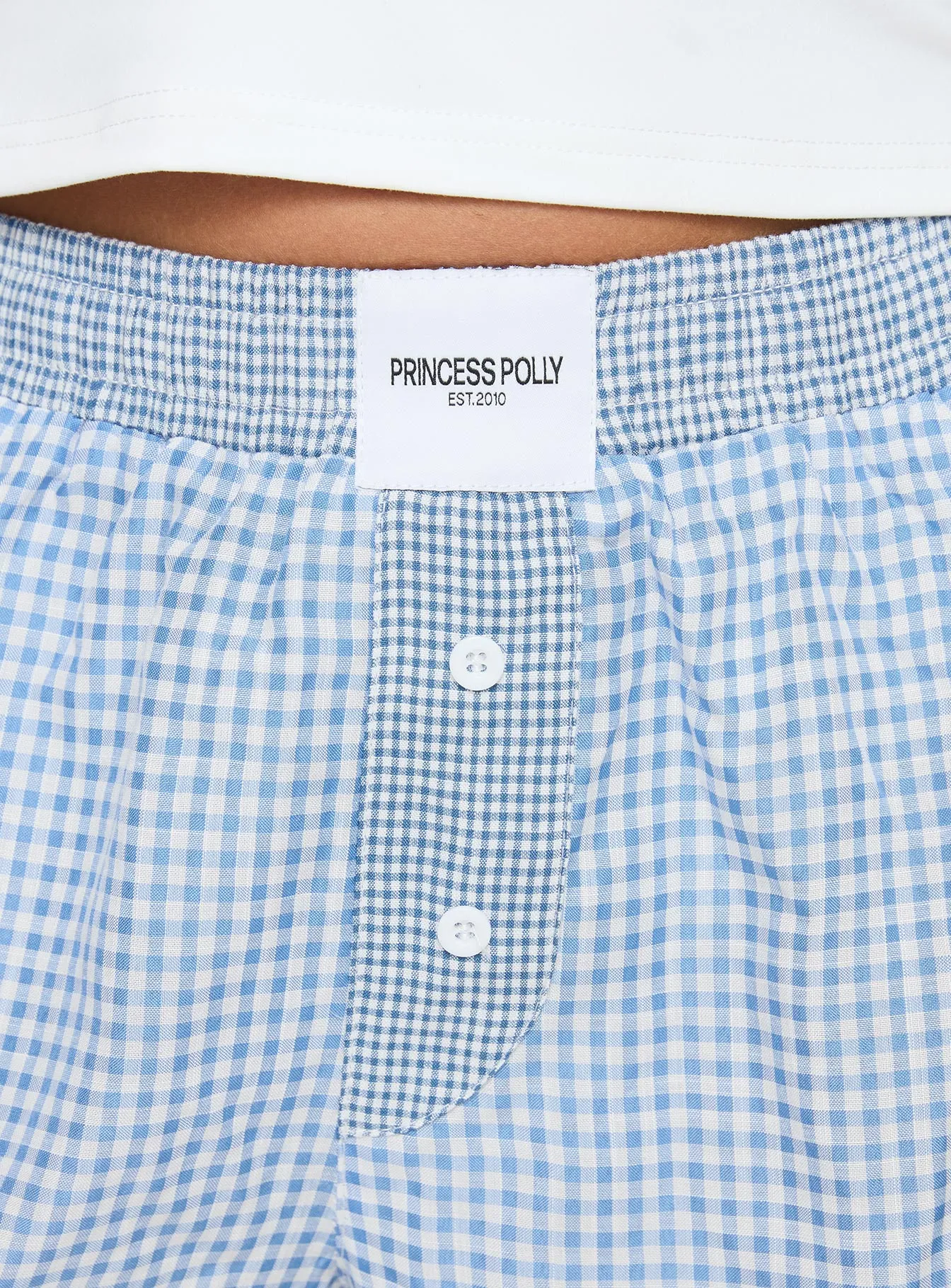 Back To It Boxer Shorts Blue Gingham