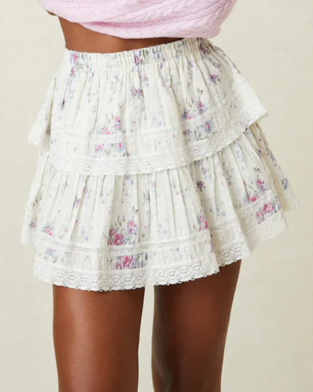 Berry Medley Ruffle Mini Skirt