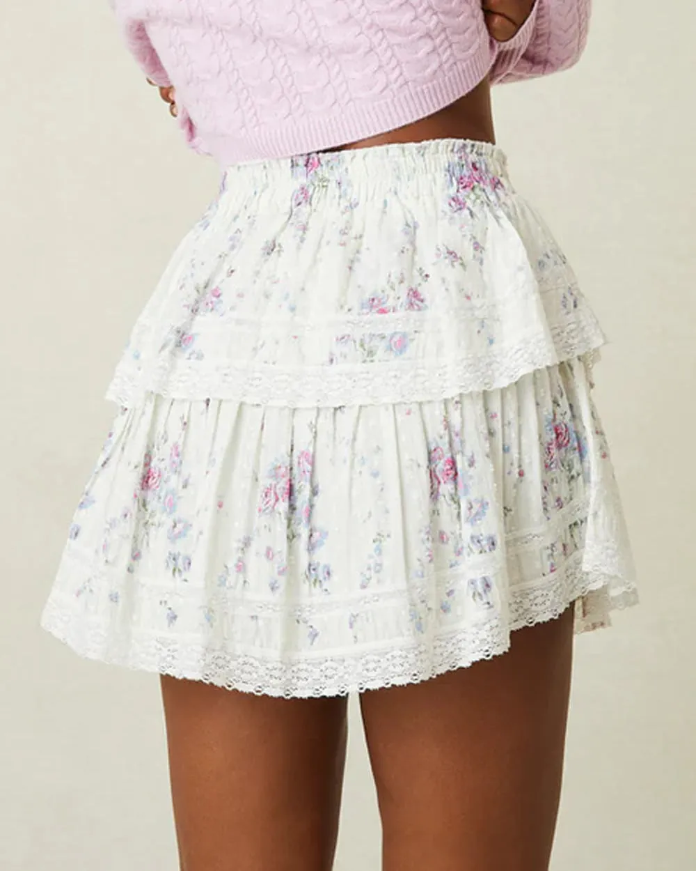 Berry Medley Ruffle Mini Skirt