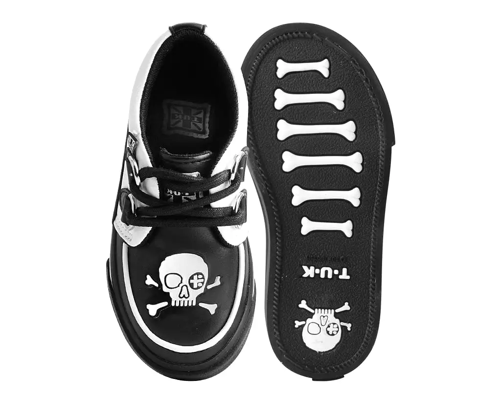 Black & White TUKskin Pirate Creeper Toddler Sneaker