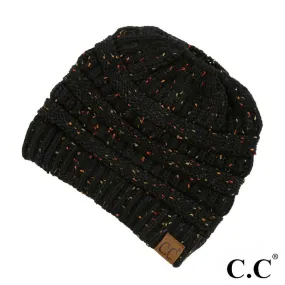 Black Confetti C.C Messy Beanie Bun