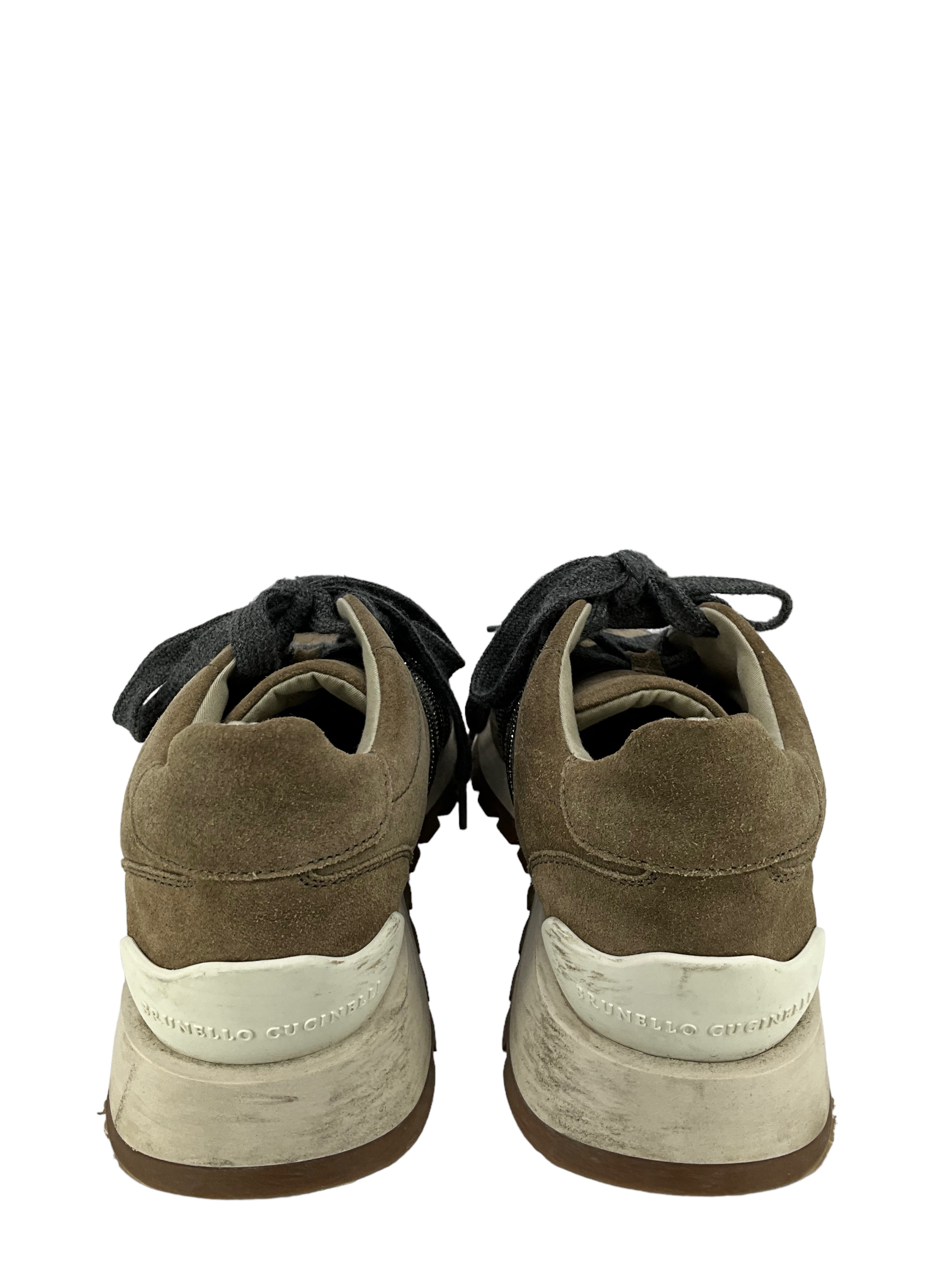 Brunello Cucinelli Brown Suede Sneakers Size 6.5