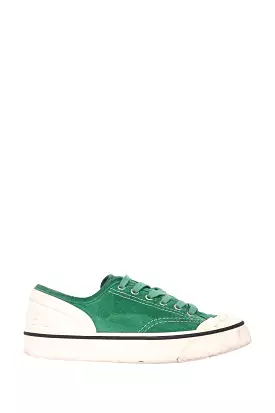 Chanel Green Suede Low Top Sneakers Size 36