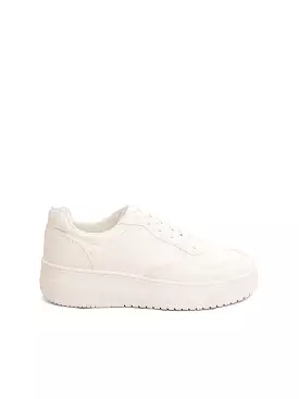 Custard Lace-up Sneakers