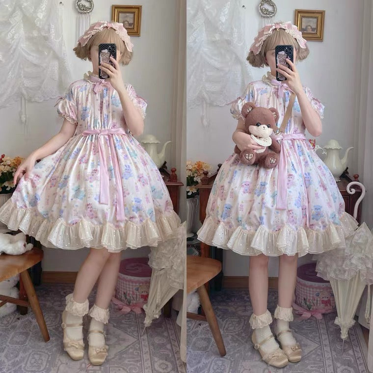 Dolls and dancing bear Lolita style dress premium selection