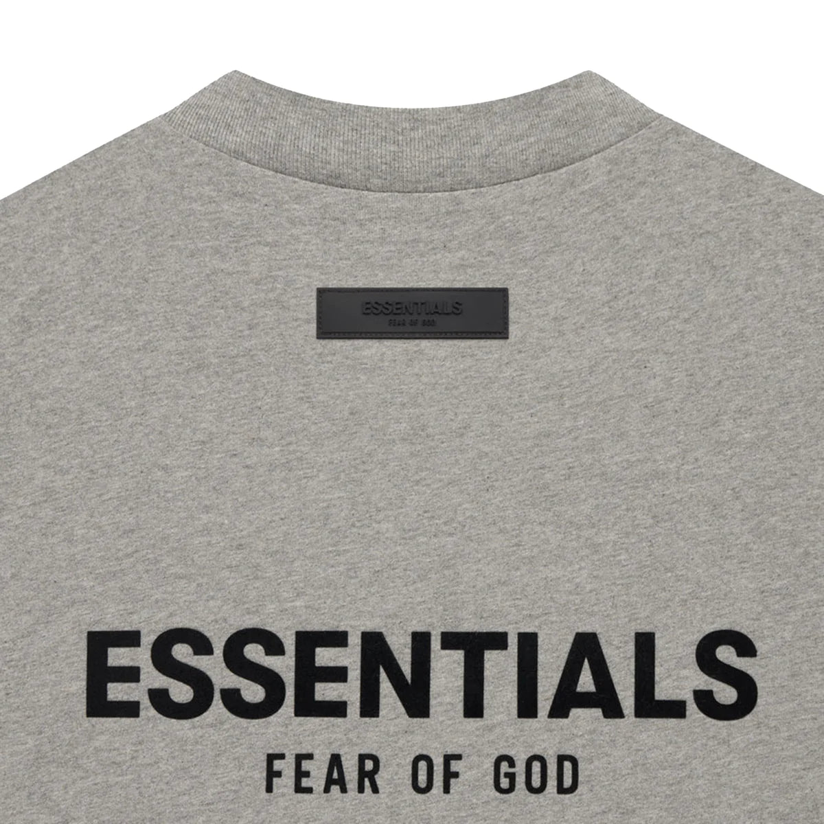 FEAR OF GOD Essentials Felt Logo Long Sleeve Tee Dark Oatmeal