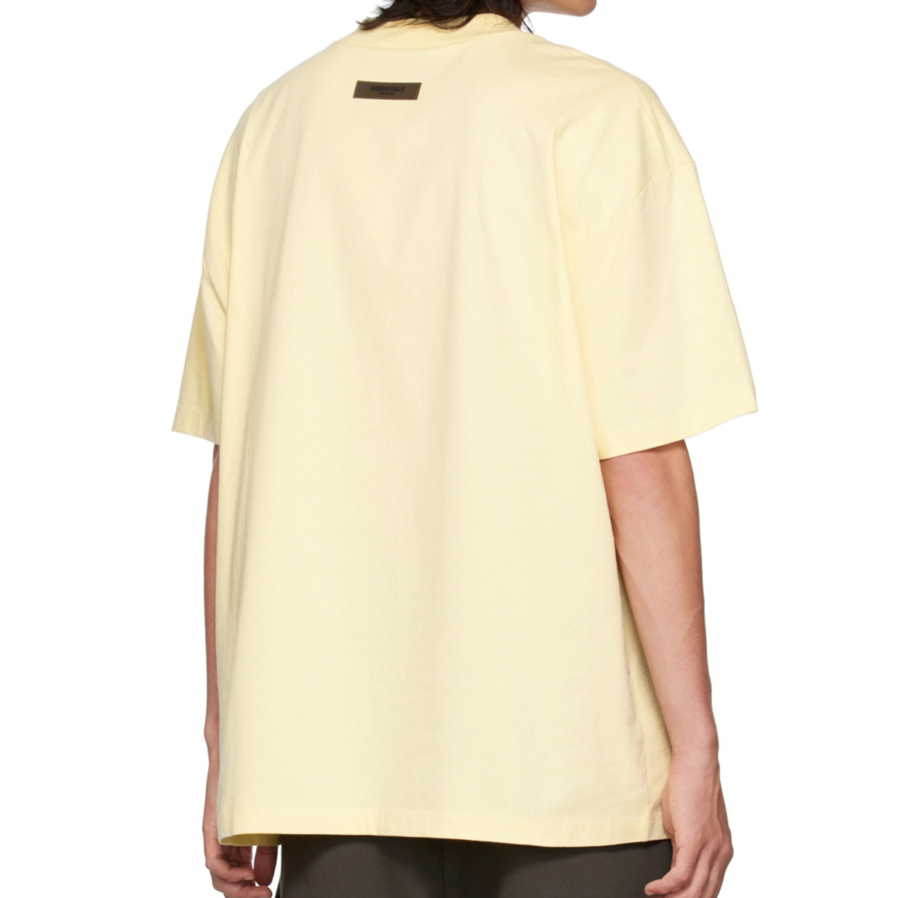 FEAR OF GOD Essentials Felt Logo Tee Canary