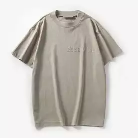 FEAR OF GOD Essentials Felt Logo Tee Smoke