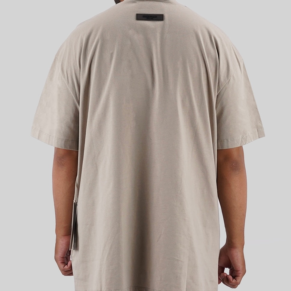 FEAR OF GOD Essentials Felt Logo Tee Smoke