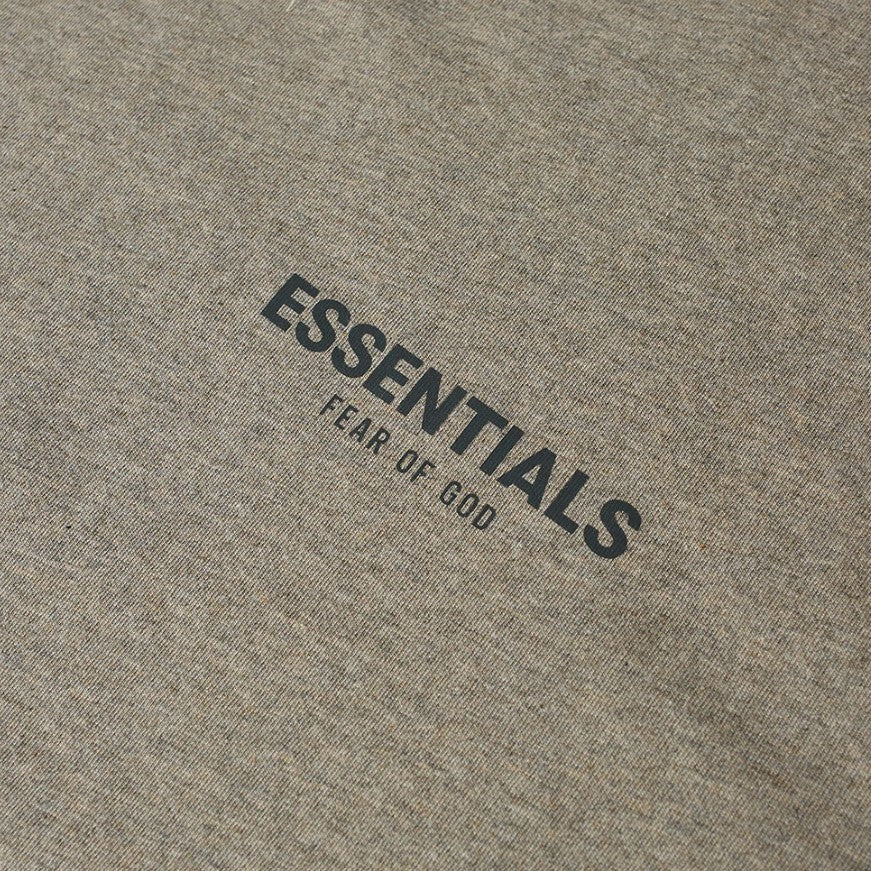 FEAR OF GOD Essentials Summer Core Long Sleeve Tee Dark Heather Oatmeal