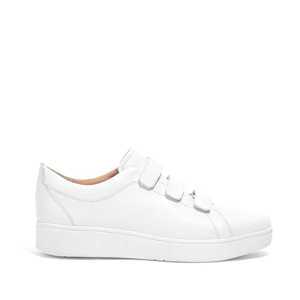 Fitflop Rally Quick Stick Fastening Leather Sneakers White