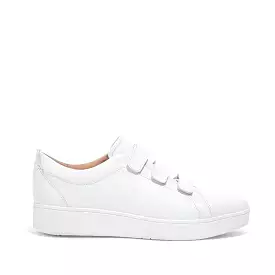 Fitflop Rally Quick Stick Fastening Leather Sneakers White