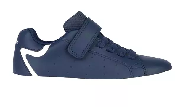 Geox Eclyper Navy Leather Sneakers