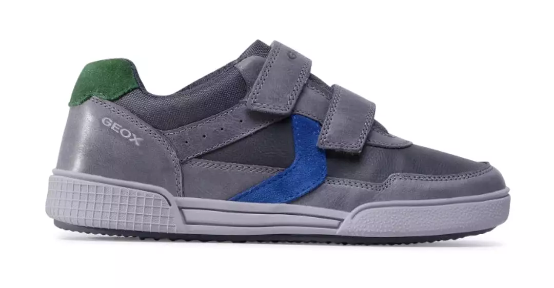 Geox Poseido Grey Royal Leather Sneakers