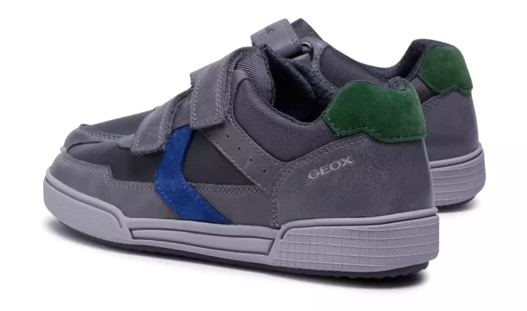 Geox Poseido Grey Royal Leather Sneakers