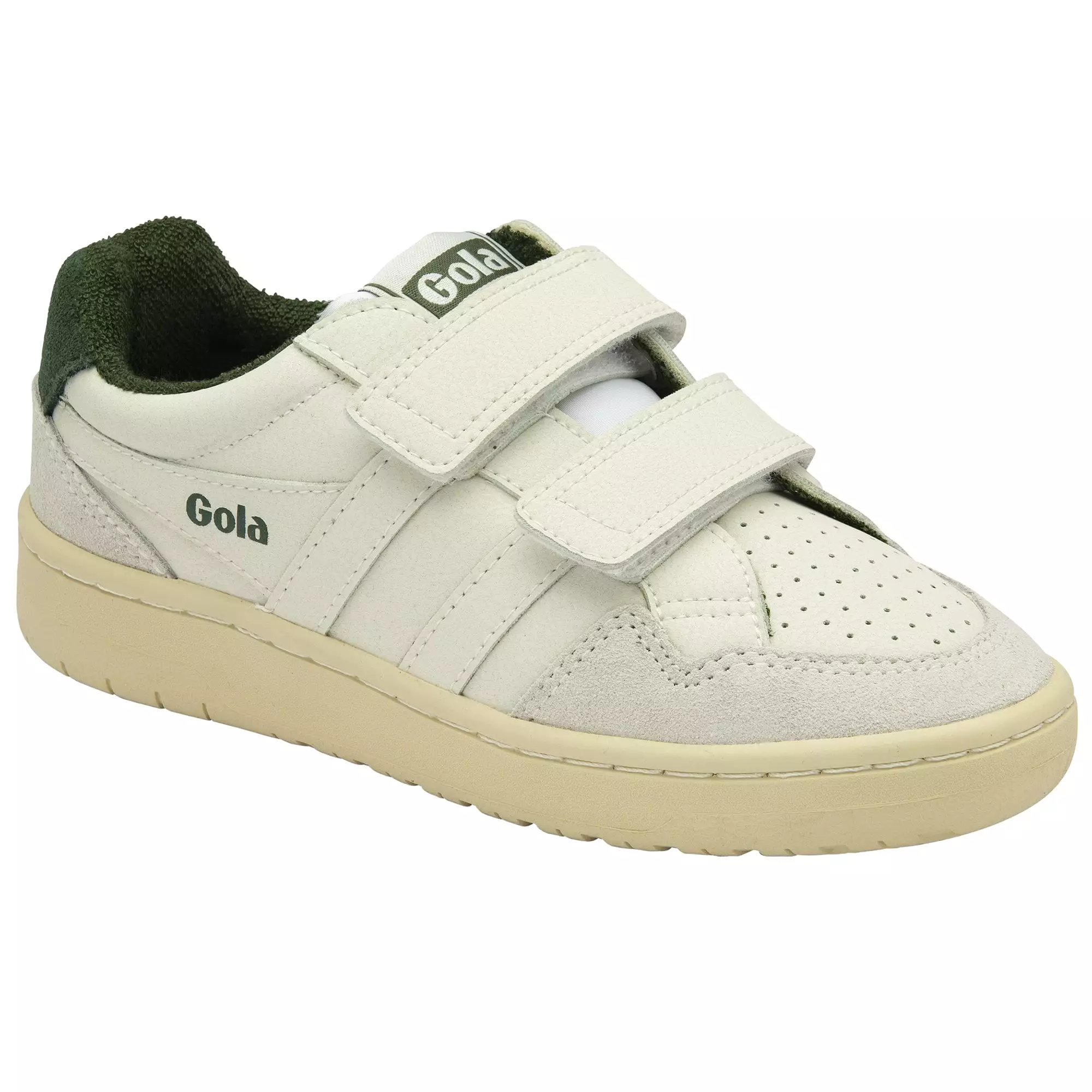 GOLA EAGLE STRAP Blanc Vert Sneakers Baskets