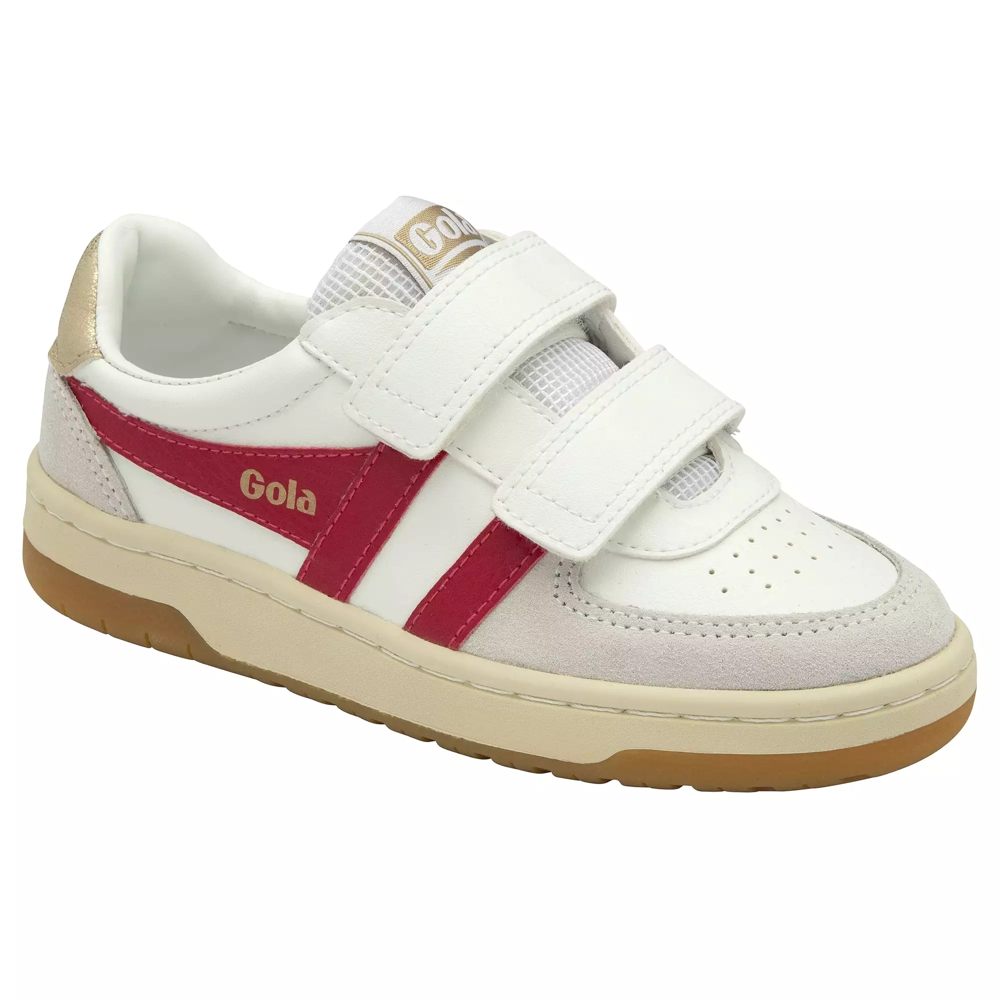 GOLA HAWK STRAP Blanc Rouge Sneakers Baskets