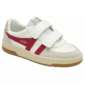 GOLA HAWK STRAP Blanc Rouge Sneakers Baskets