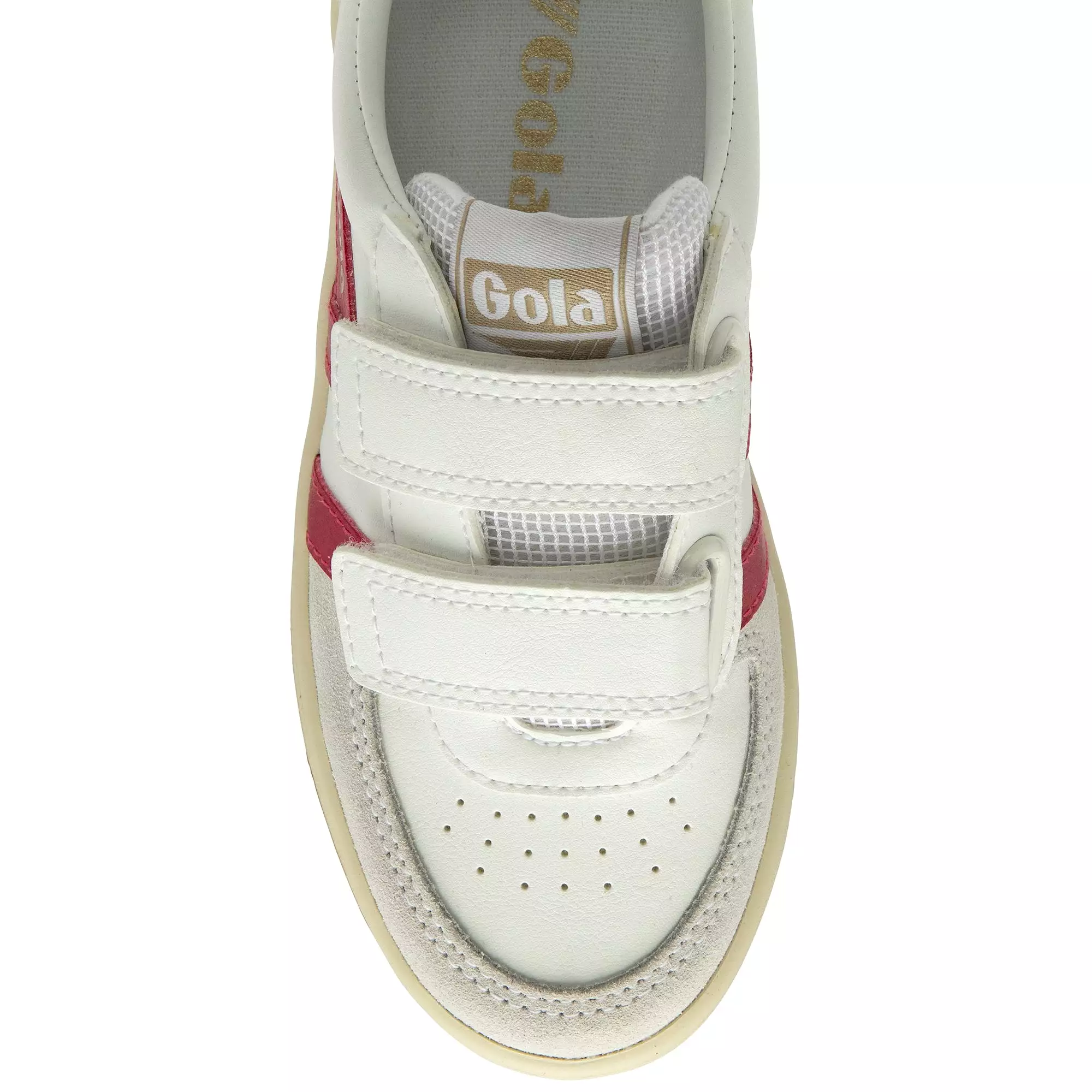 GOLA HAWK STRAP Blanc Rouge Sneakers Baskets