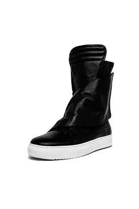 High-Top Wrap Leather Sneakers