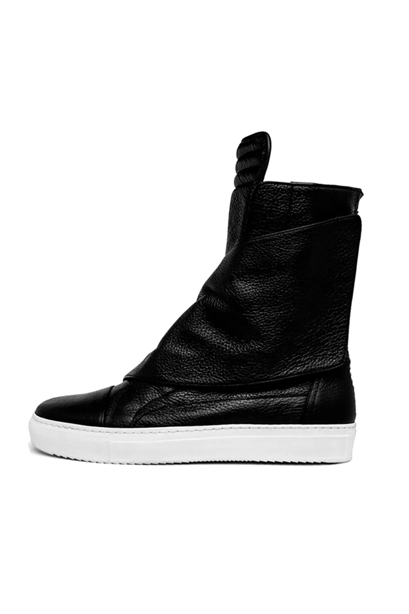 High-Top Wrap Leather Sneakers