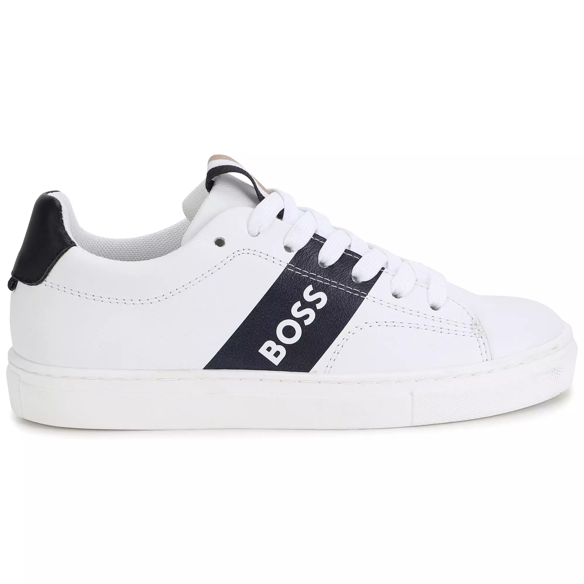 Hugo Boss Boys Leather Sneakers _White J29317-10B