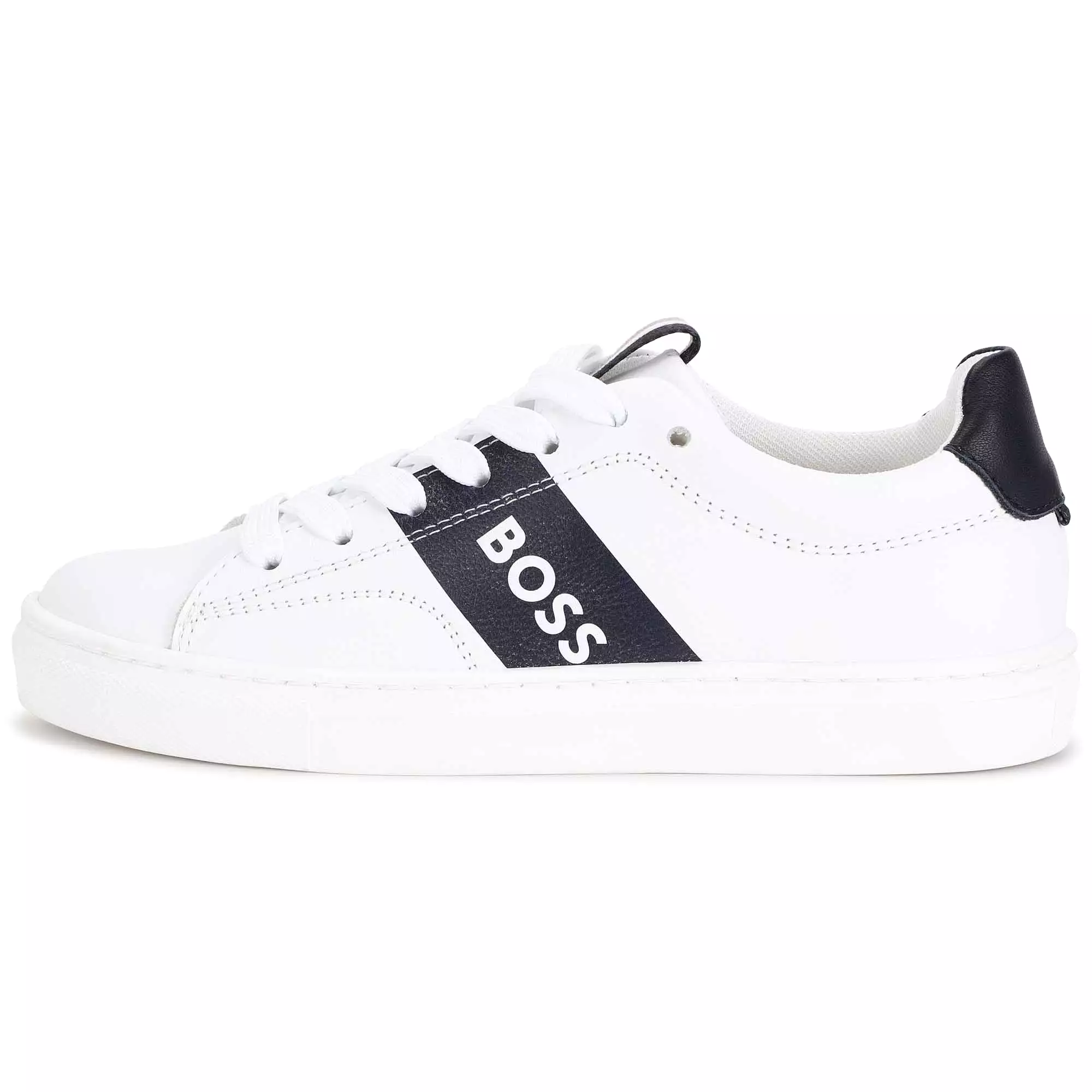 Hugo Boss Boys Leather Sneakers _White J29317-10B