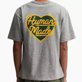 Human Made Green Heart Badge Tee Heather