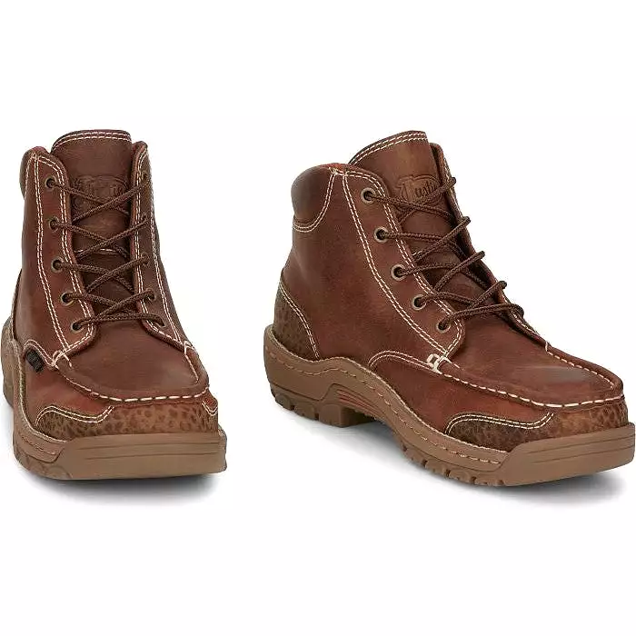 Justin Men's Corbett 5 Alloy Toe WP Western Work Boot -Brown- SE253