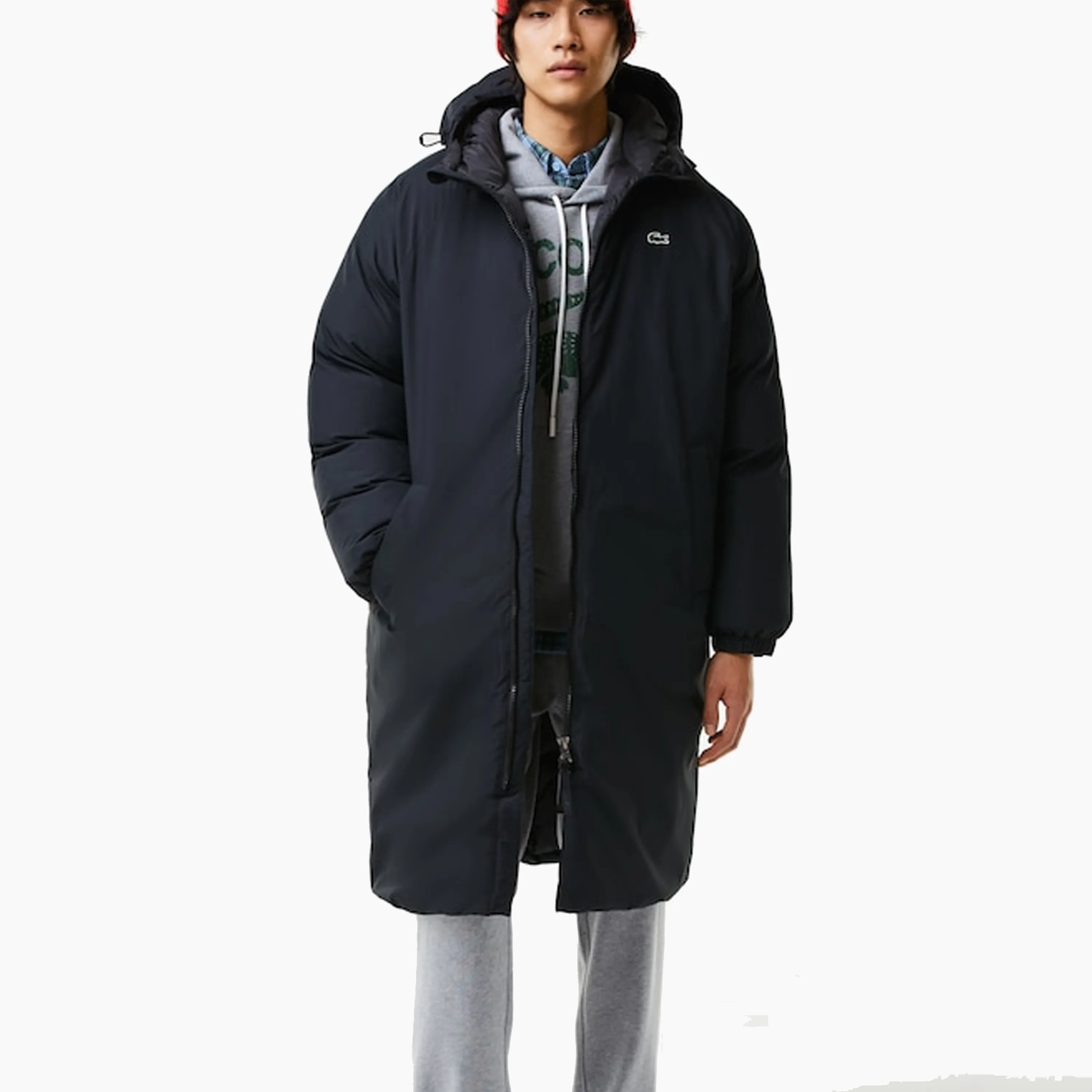 LACOSTE 3/4 PARKA FEATHERS BLACK THERMORE INSULATION - SH2381