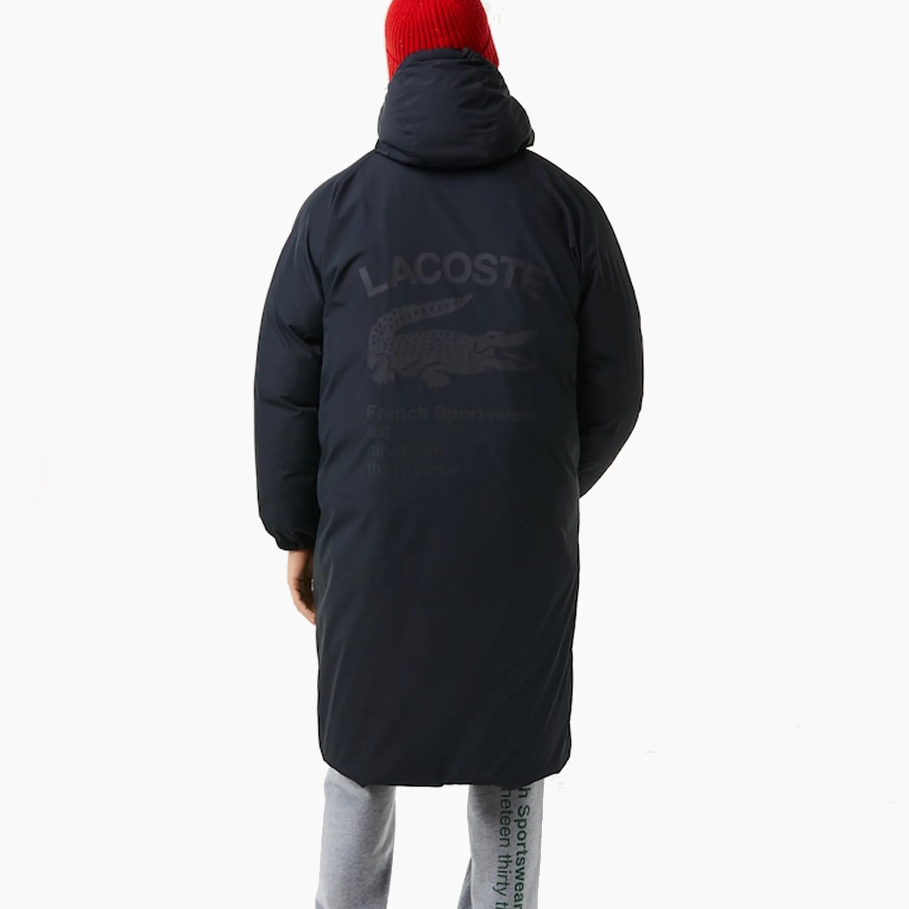 LACOSTE 3/4 PARKA FEATHERS BLACK THERMORE INSULATION - SH2381