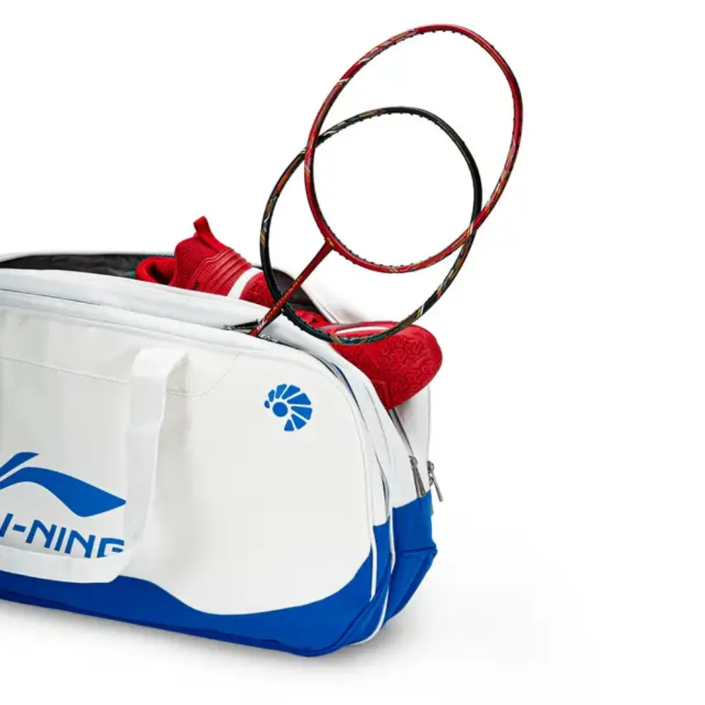 Li-Ning Rectangular Badminton Kit Bag (White/Blue)