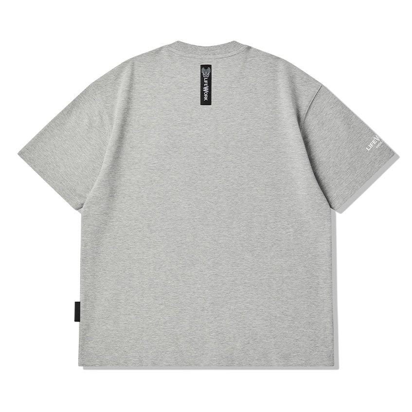 LifeWork Round Patch Logo Tee Grey