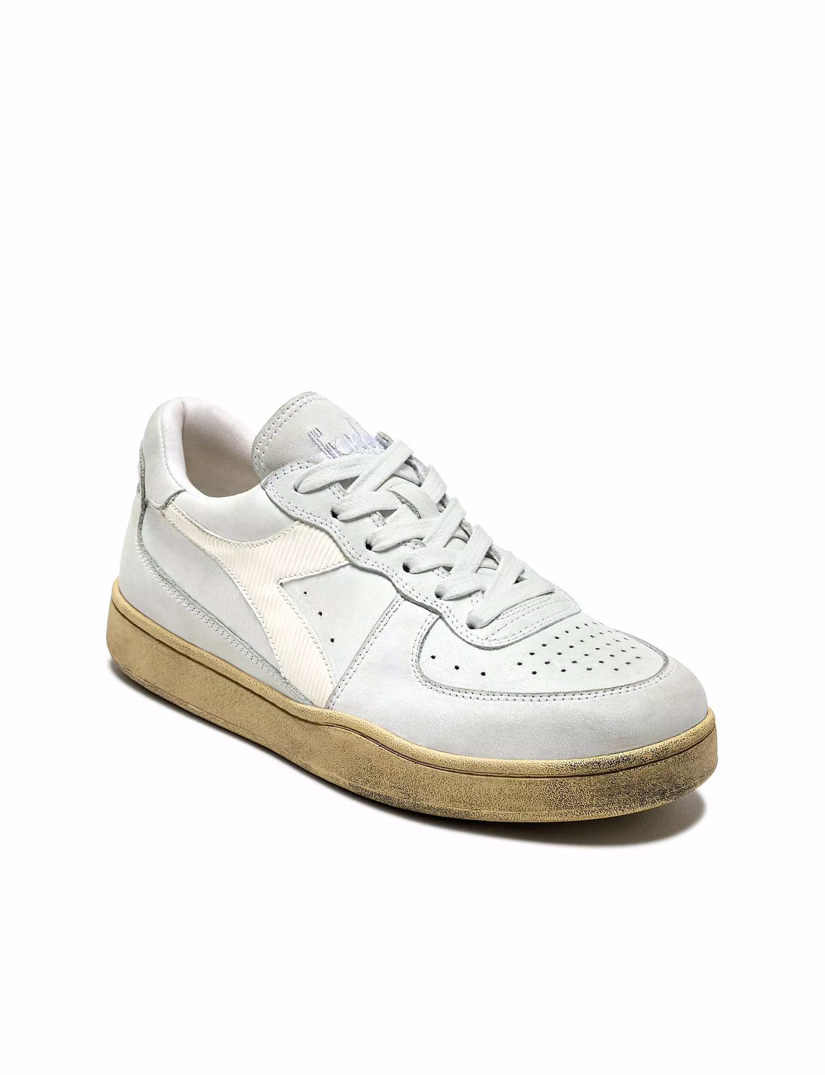 Mi Basket Low Used Sneaker, White/White