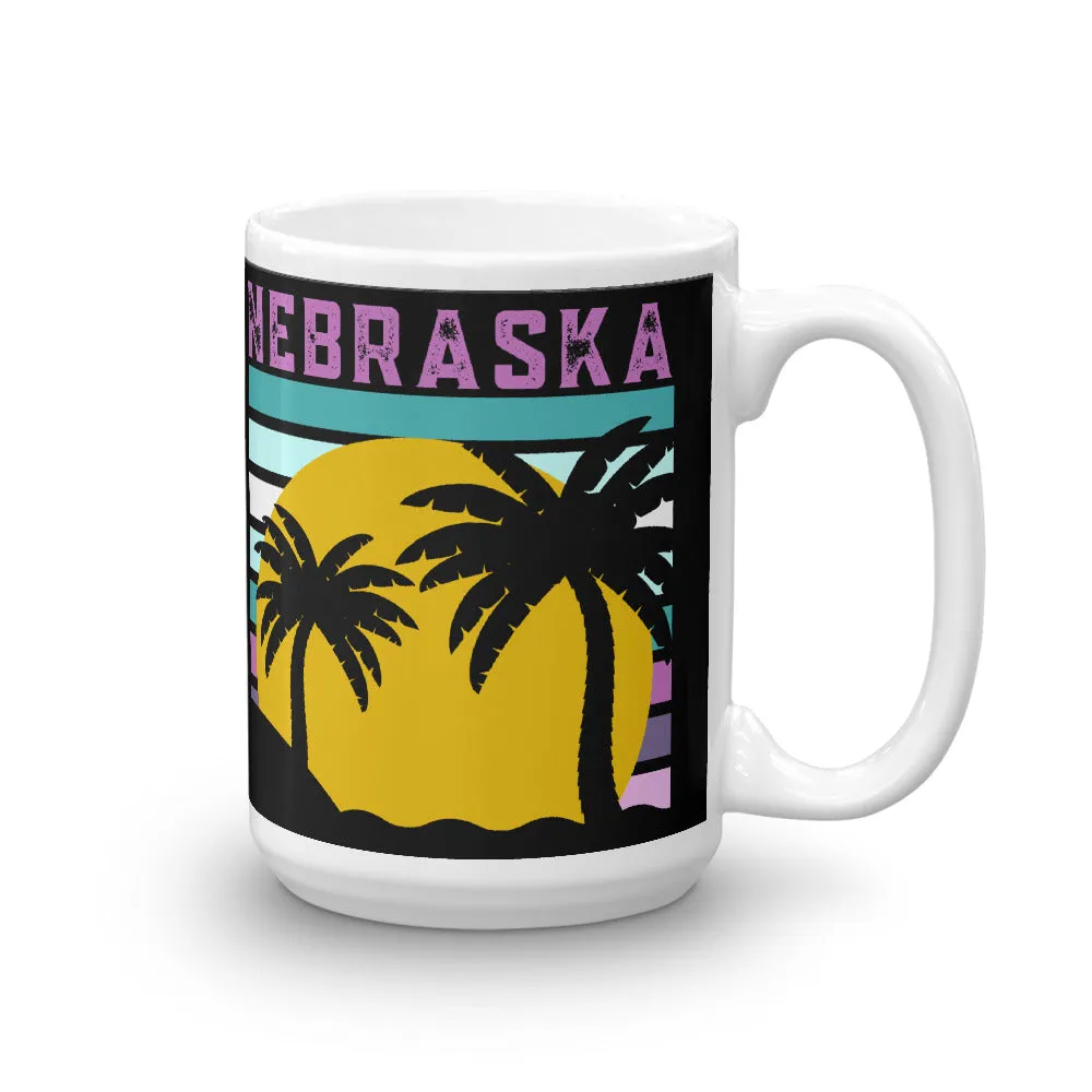 Nebraska Palm Trees Mug