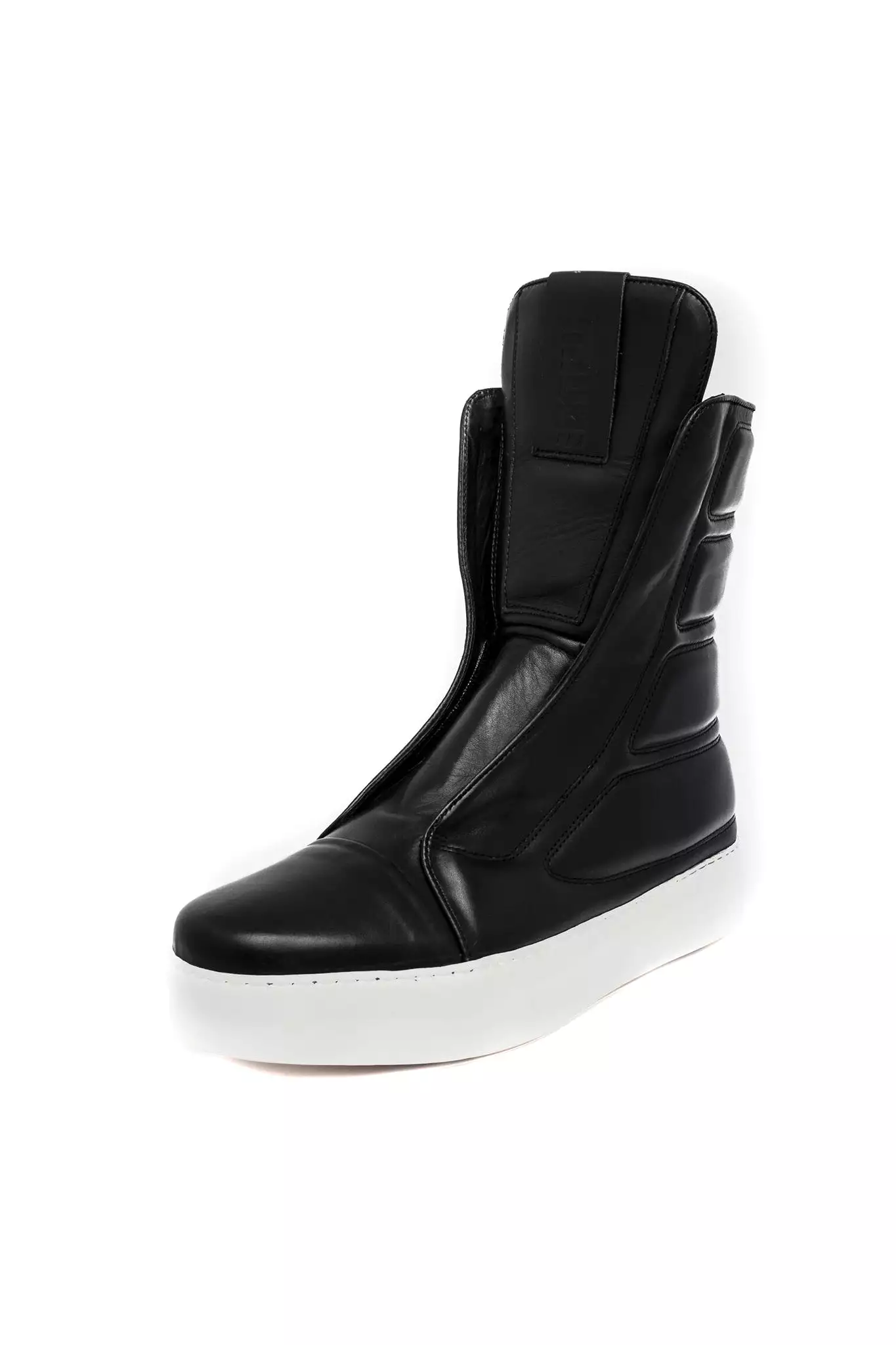 Padded High-Top Leather Sneakers