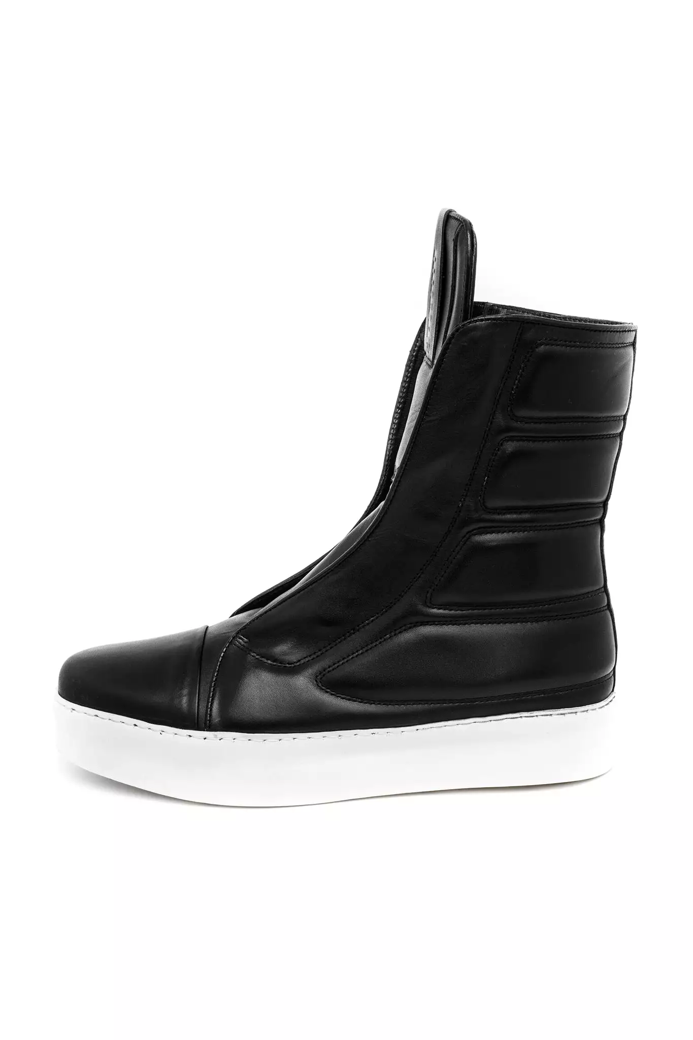 Padded High-Top Leather Sneakers