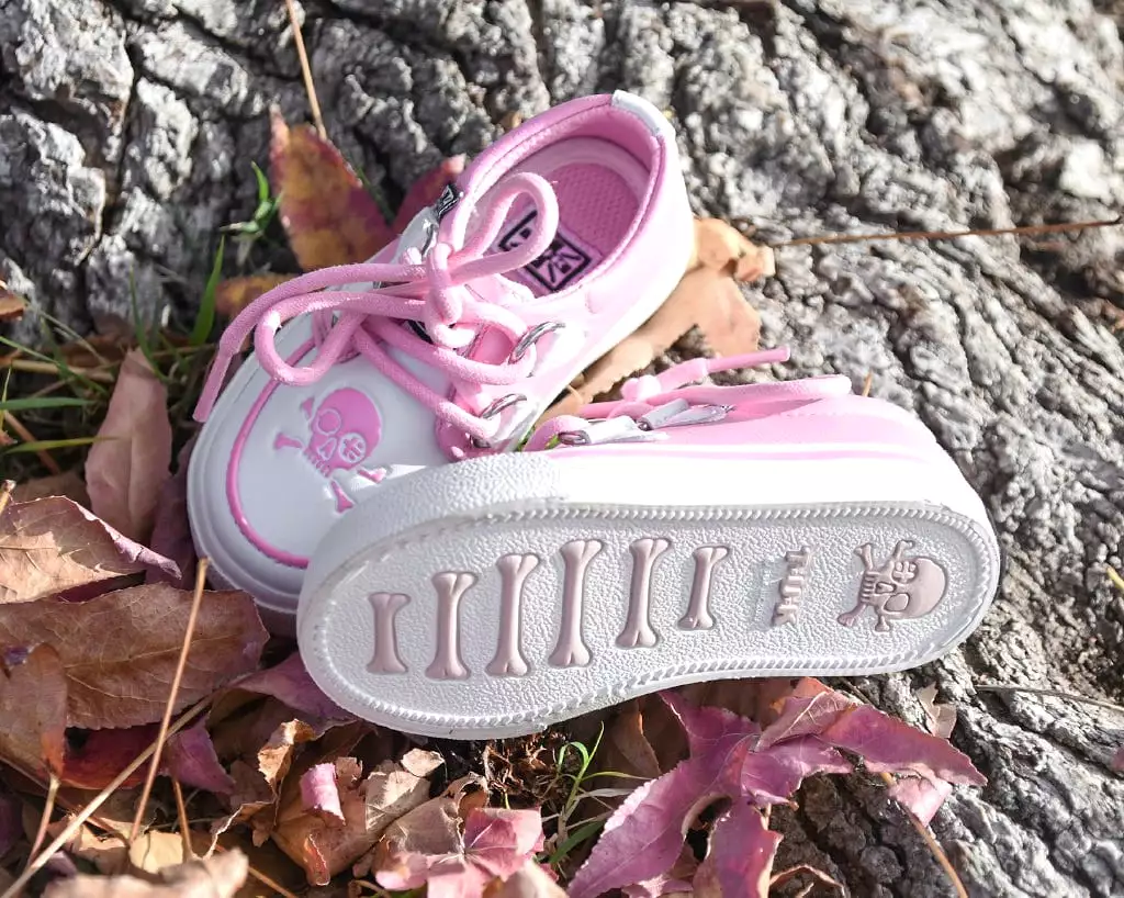 Pink & White TUKskin Pirate Creeper Toddler Sneaker