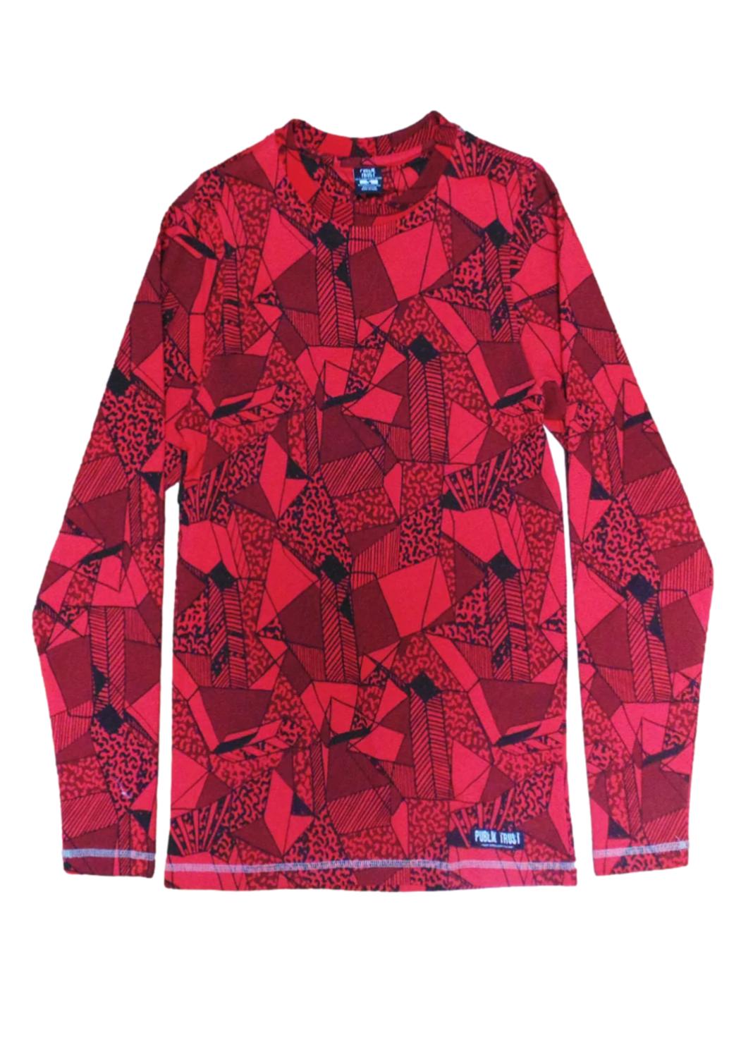 Publik Trust- PauPau L/S Tee (Red/Blk)