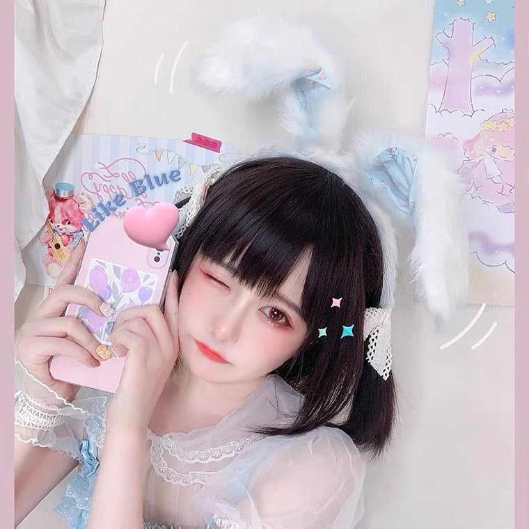 Rabbit ear hair band KC Lolita coord Photography