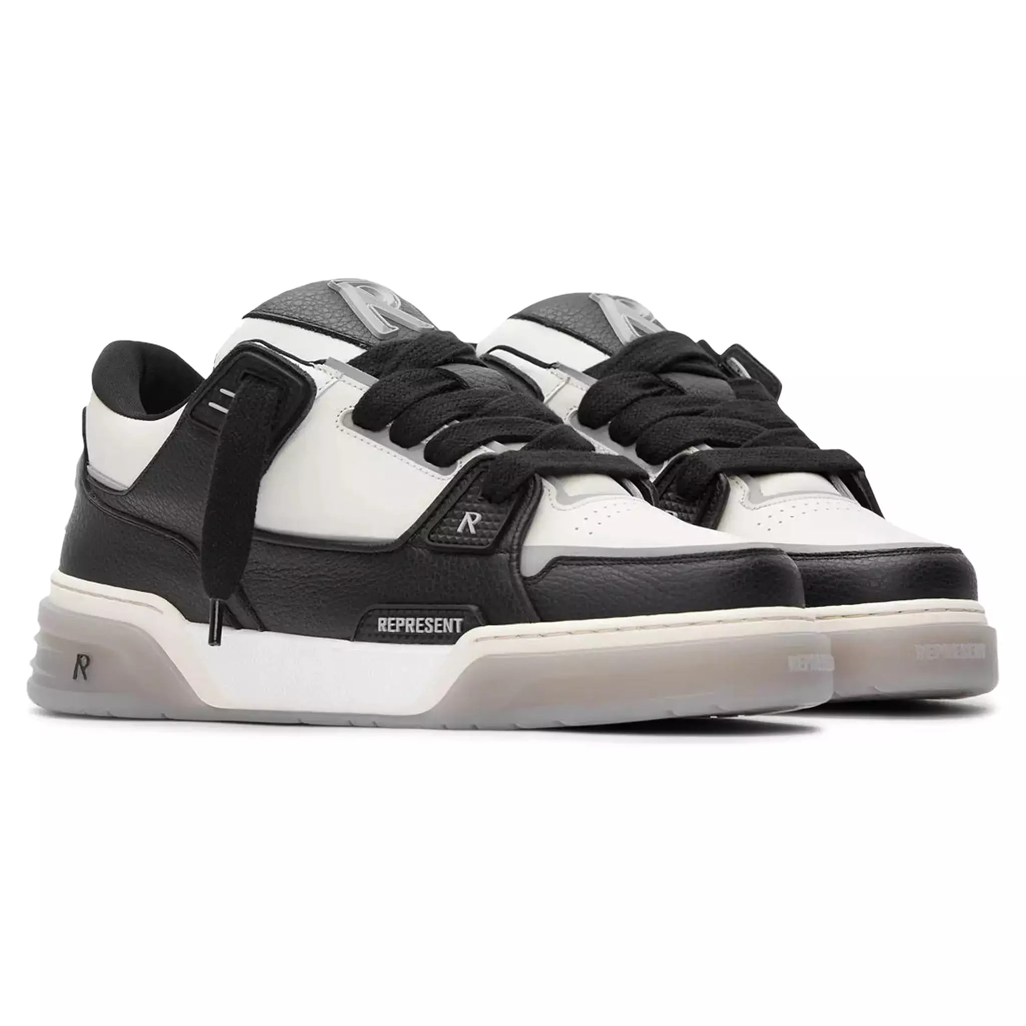 Represent Studio Black Vintage White Sneakers